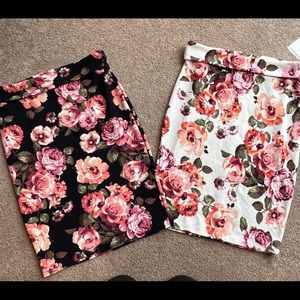 Floral pencil skirt